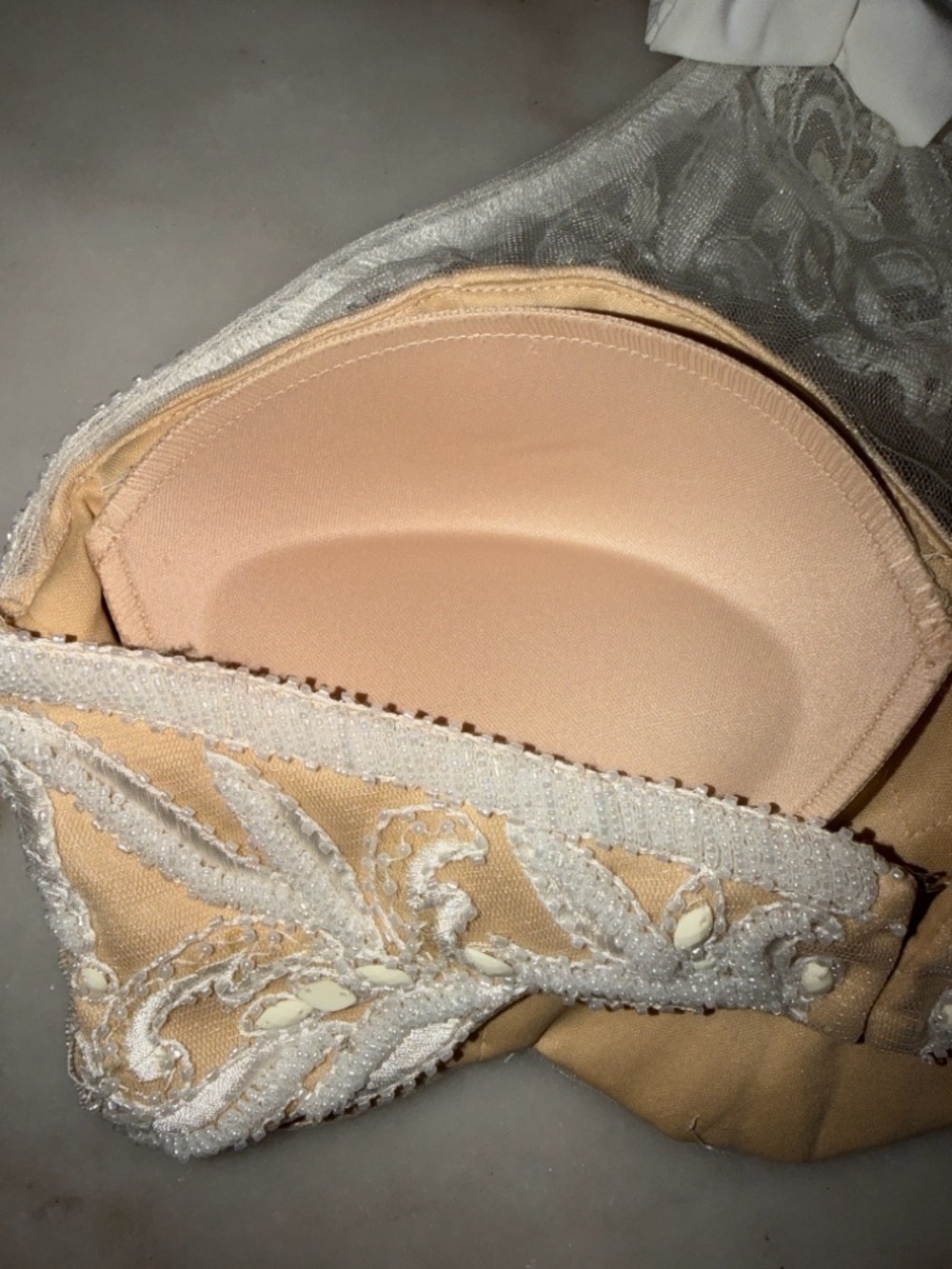 Alyce Paris Embroidered Halter Bralette Prom Crop Top - Picture 9 of 17
